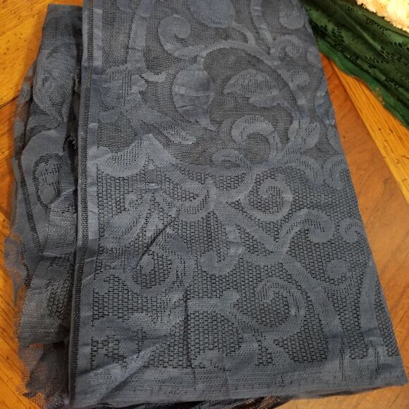 Vintage huge lot of dark green lace in panels - Picture 1 of 1